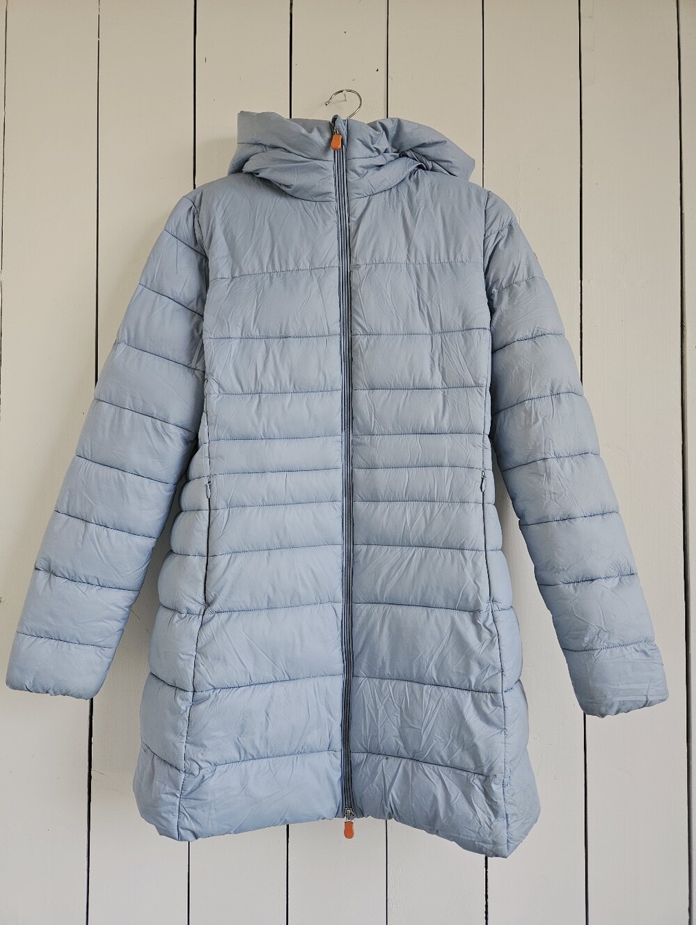 Save The Duck Matilda Puffer Jacket Size L Blue 100% Animal Free